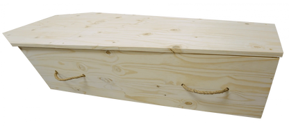 coffin with rope handles