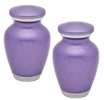 Pair of Keepsake Urns - Violet Blush | Solid Color Keepsake Urns