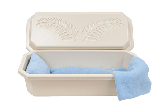 Standard Pet Casket| Almond & Blue