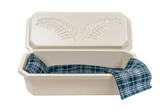 Standard Pet Casket | Almond With Grey