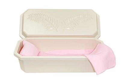 Standard Pet Casket | Almond With Pink