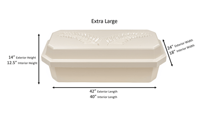 Standard Pet Casket | Almond With Rosetan