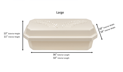 Standard Pet Casket | Almond With Rosetan