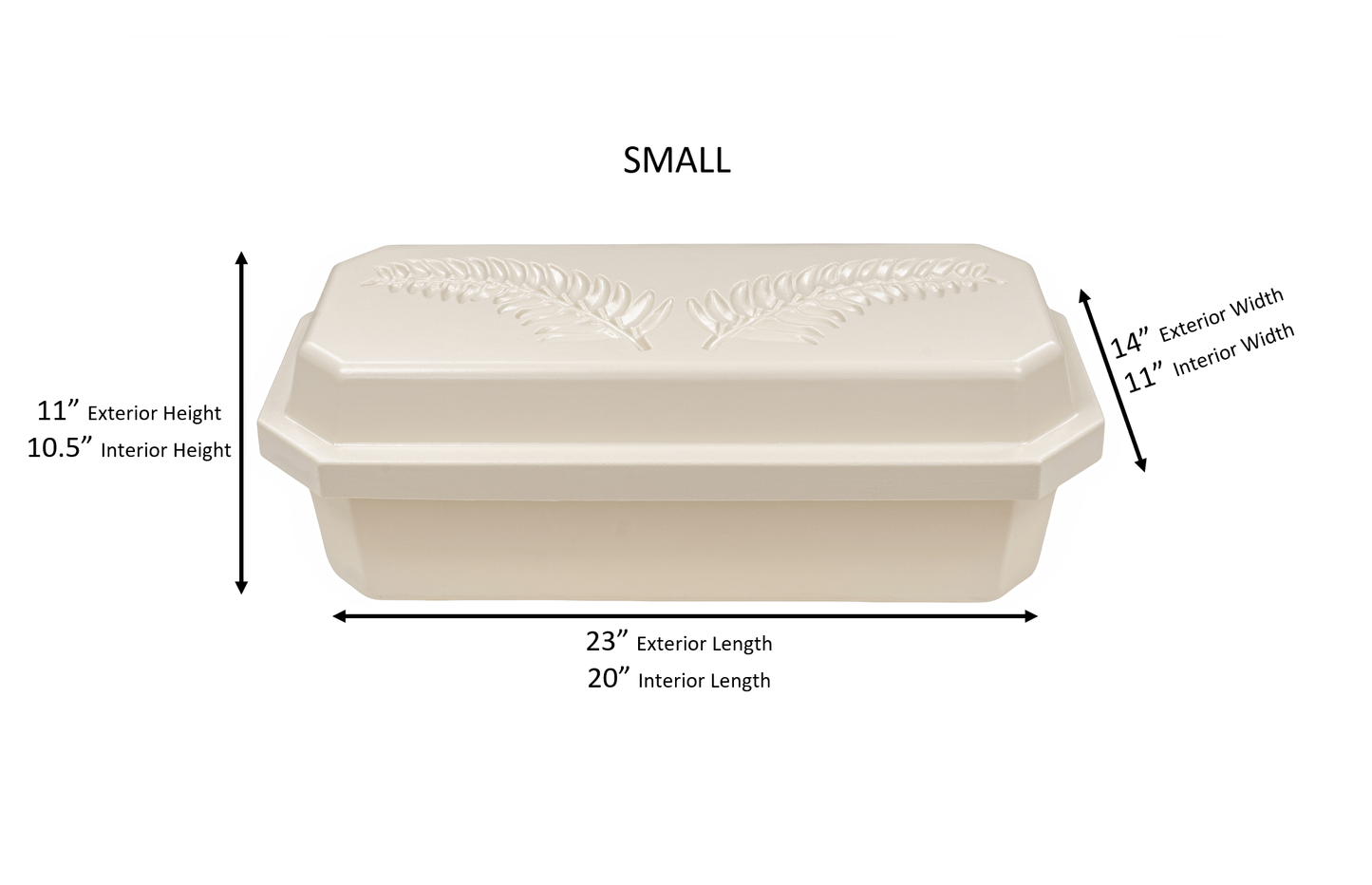 Standard Pet Casket | Almond With Rosetan