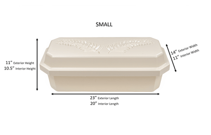 Standard Pet Casket | Almond With Rosetan