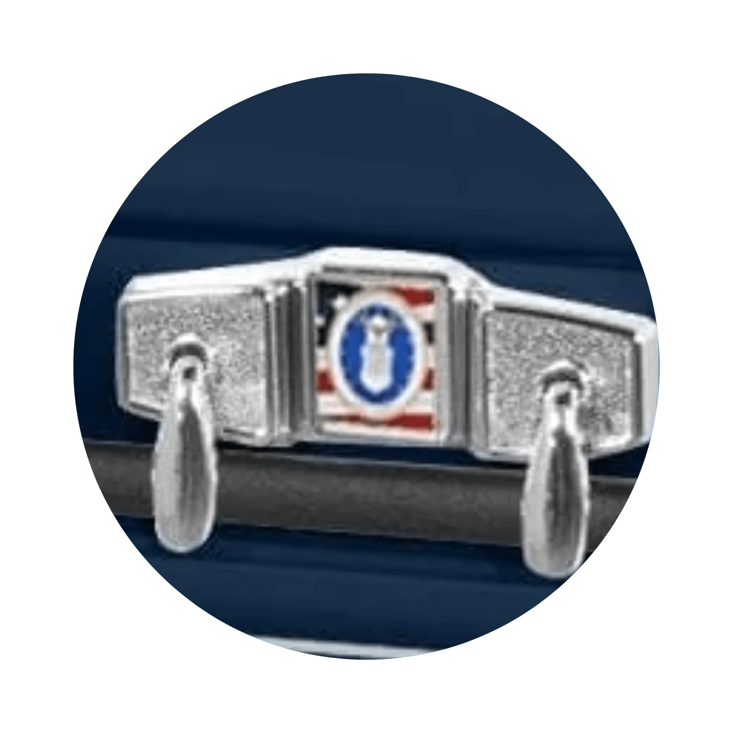 Veteran Premier XL | Air Force Oversize Dark Blue Steel Casket with White Interior