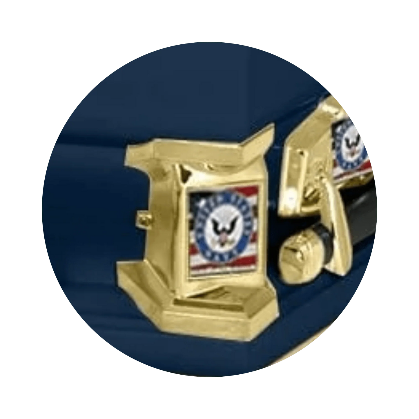 Veteran Premier XL | Navy Oversize Dark Blue Steel Casket with White Interior