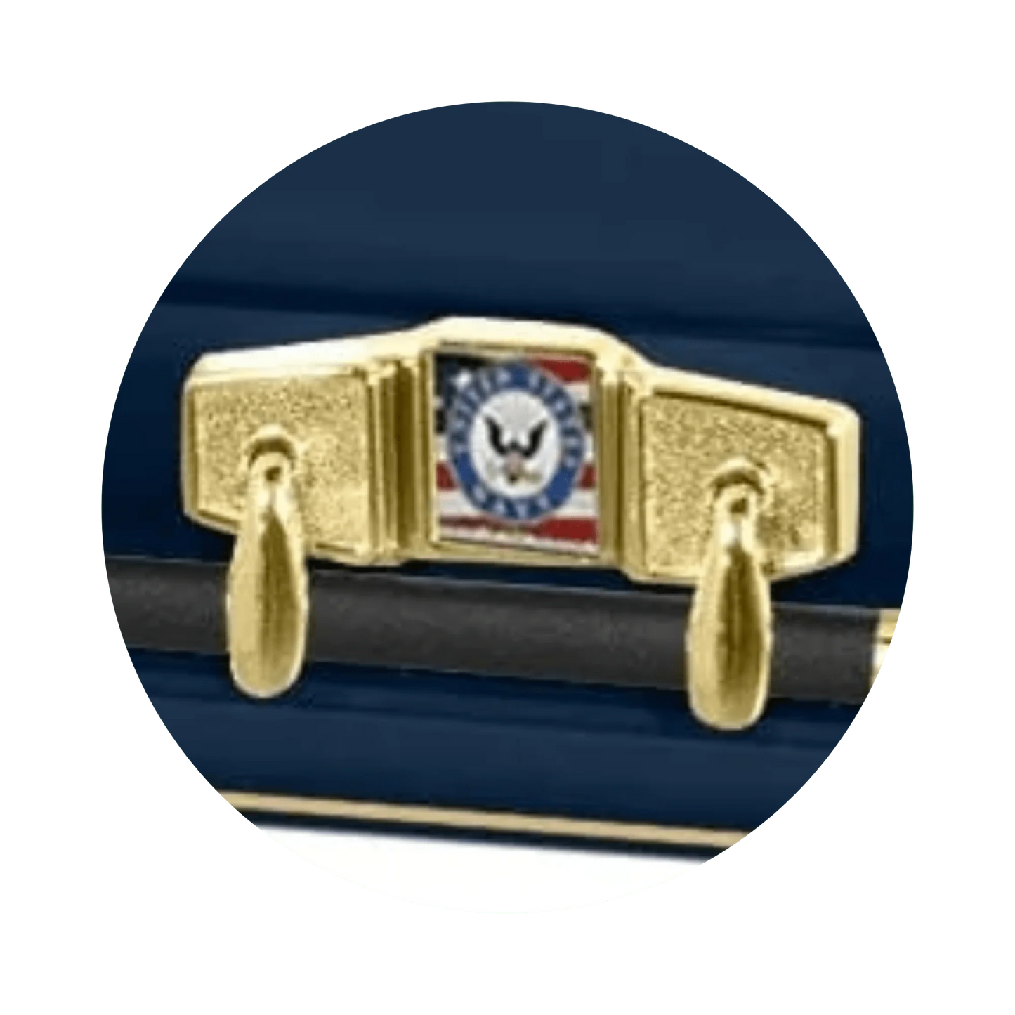 Veteran Premier XL | Navy Oversize Dark Blue Steel Casket with White Interior