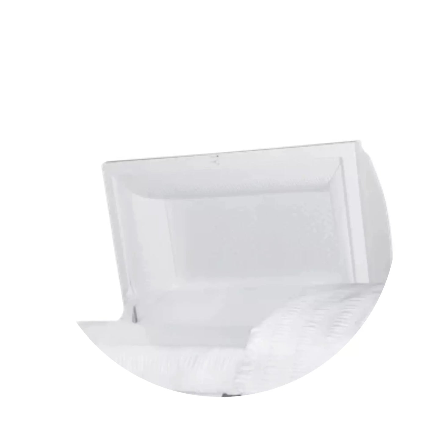 Andover Series | White Steel Casket with White Interior and Gray Hardware