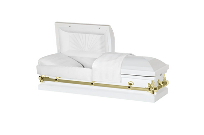 Youth & Child | White & Gold Casket