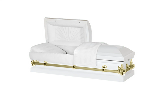 Youth & Child | White & Gold Casket