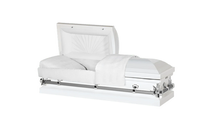 Youth & Child | White & Silver Youth Casket