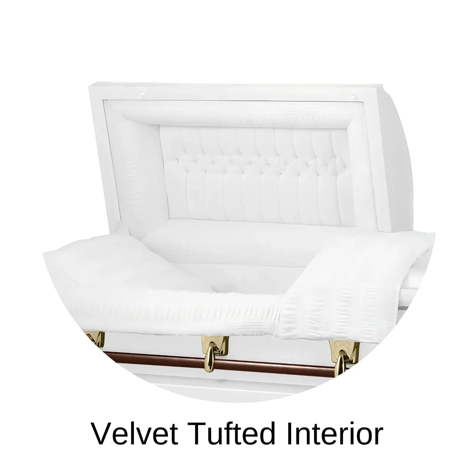 Velvet Tufted Head Panel Of Titan Cambridge Series Casket 