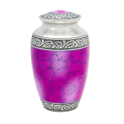 Brass Pet Urn - Pink