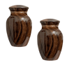 Pair of Keepsake Urns - Brazilian Rosewood | Hydro-Painted Keepsake Urns