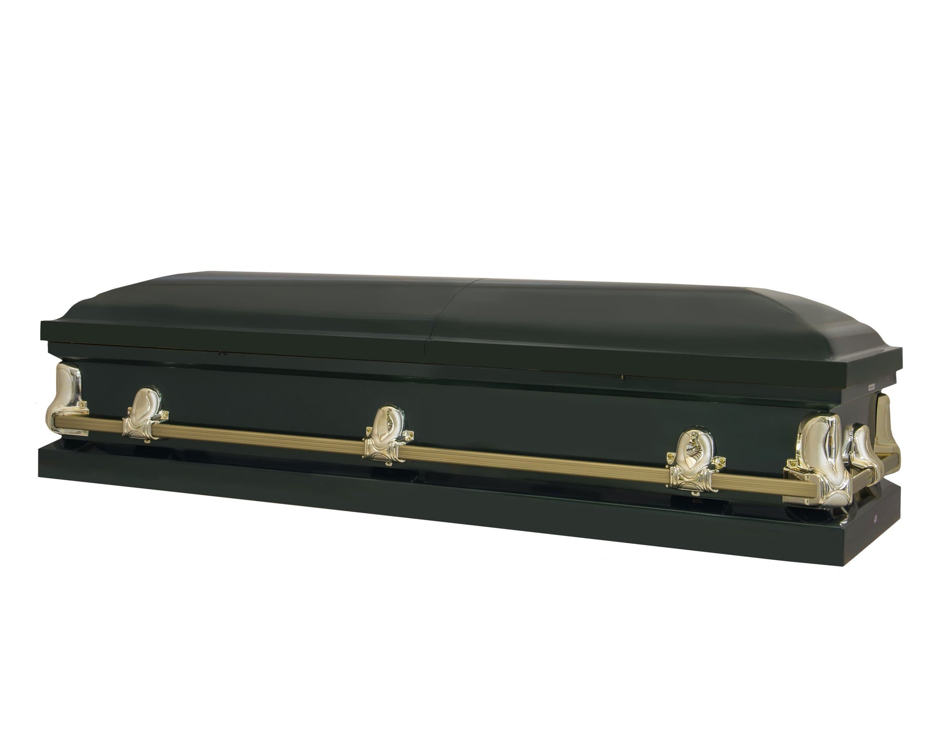 Orion Series | Green Steel Burial Casket with White Interior - Titan Casket