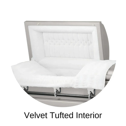 Velvet Tufted Head Panel Of Titan Cambridge Series Casket 