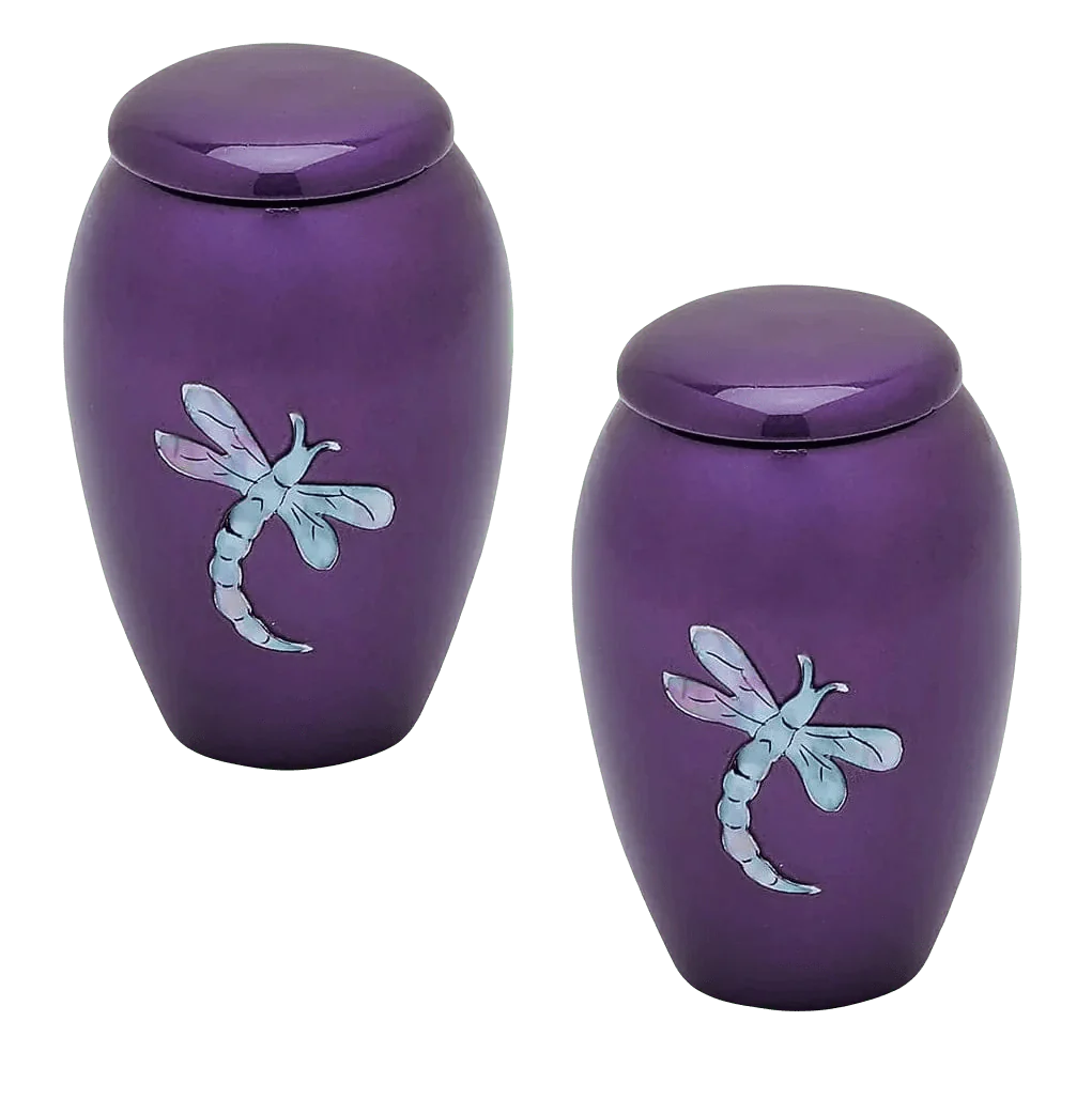 Pair of Keepsake Urns - Dragonfly | Designer Keepsake Urns