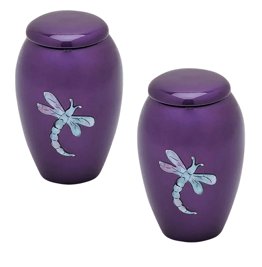 Pair of Keepsake Urns - Dragonfly | Designer Keepsake Urns