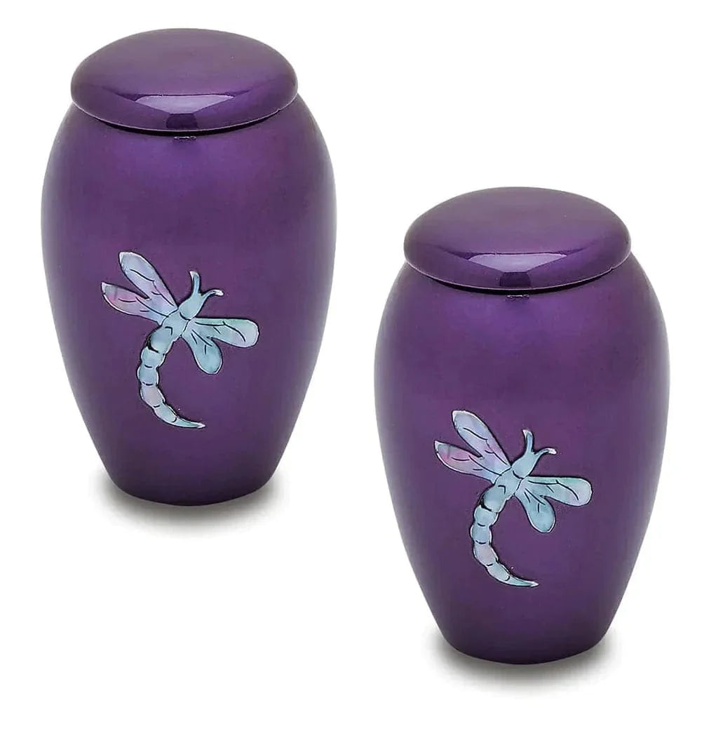Pair of Pet Keepsake Urns - Dragonfly | Designer Keepsake Urns