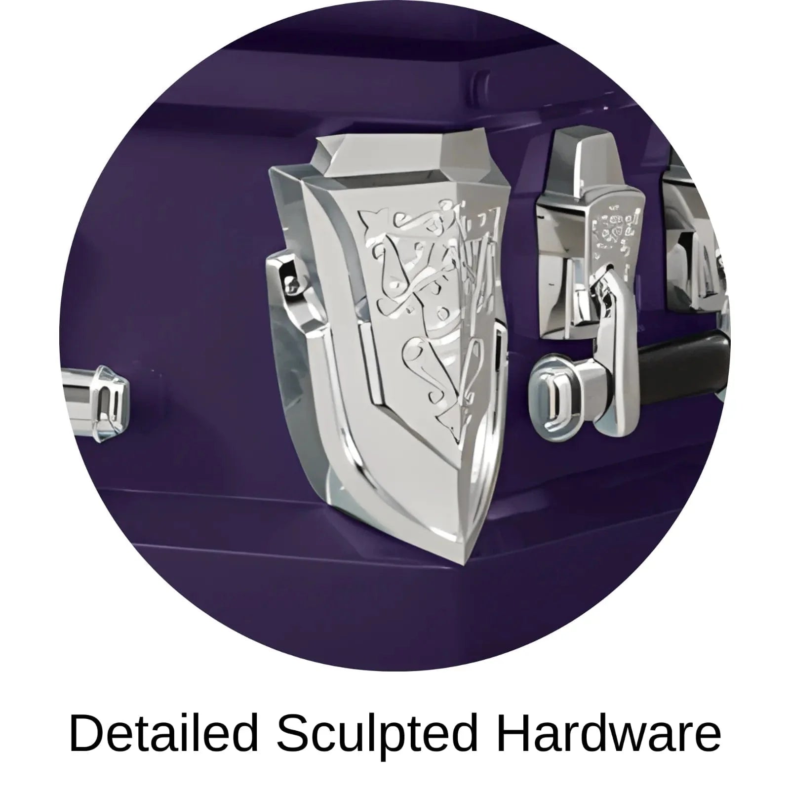 Detailed Sculpted Hardware Of Titan Cambridge Series Casket 