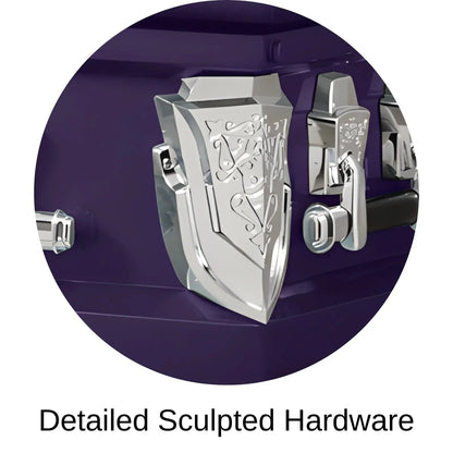 Detailed Sculpted Hardware Of Titan Cambridge Series Casket 