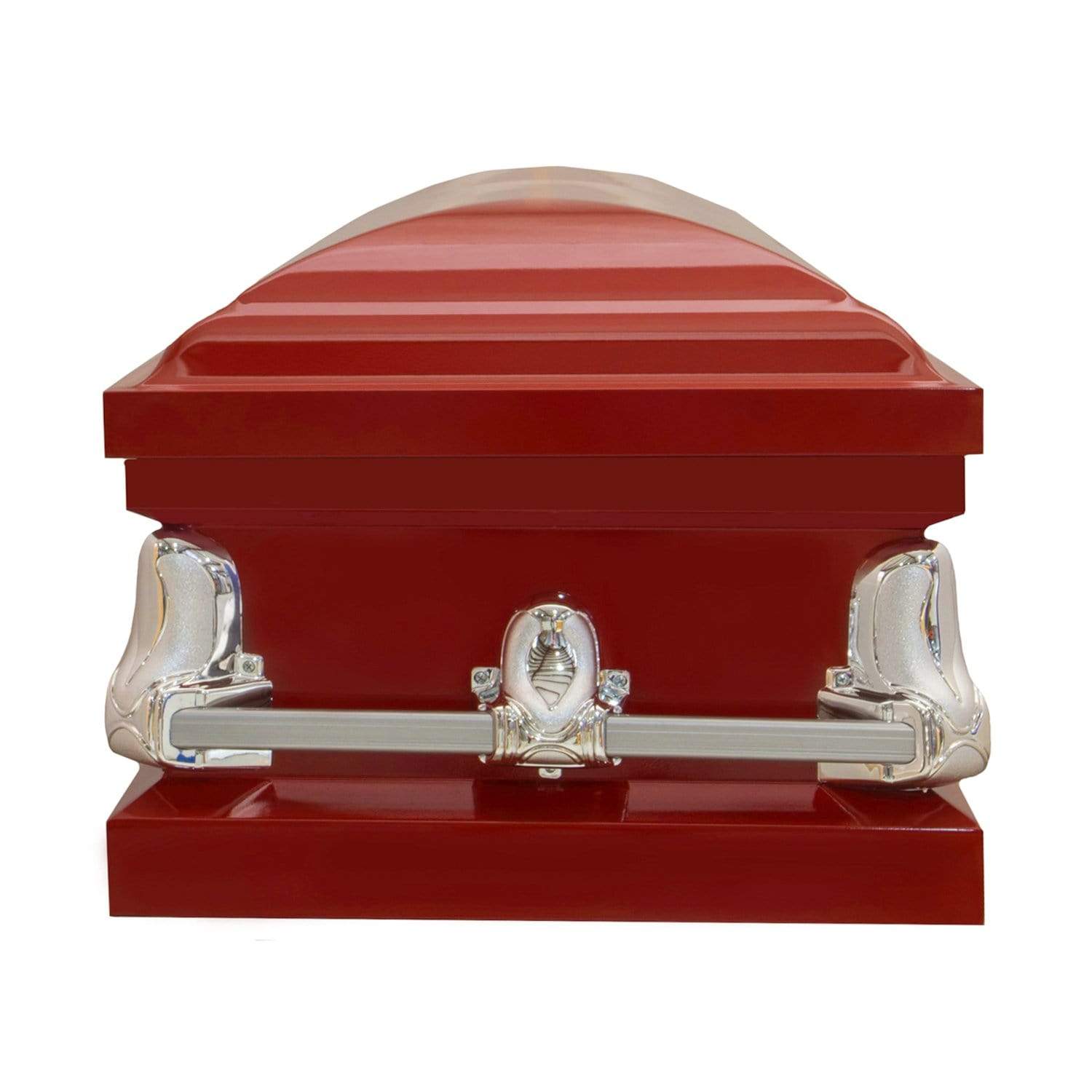 Orion Series | Red Steel Casket with White Interior - Titan Casket