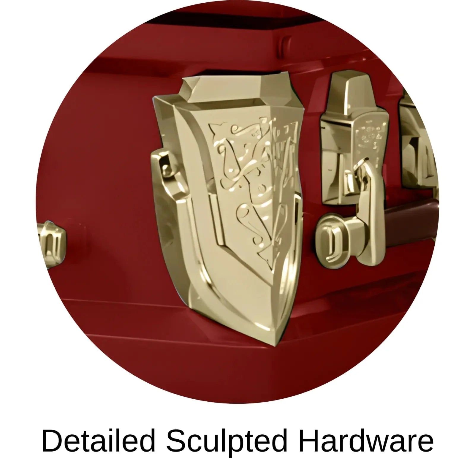 Detailed Sculpted Hardware Of Titan Cambridge Series Casket 
