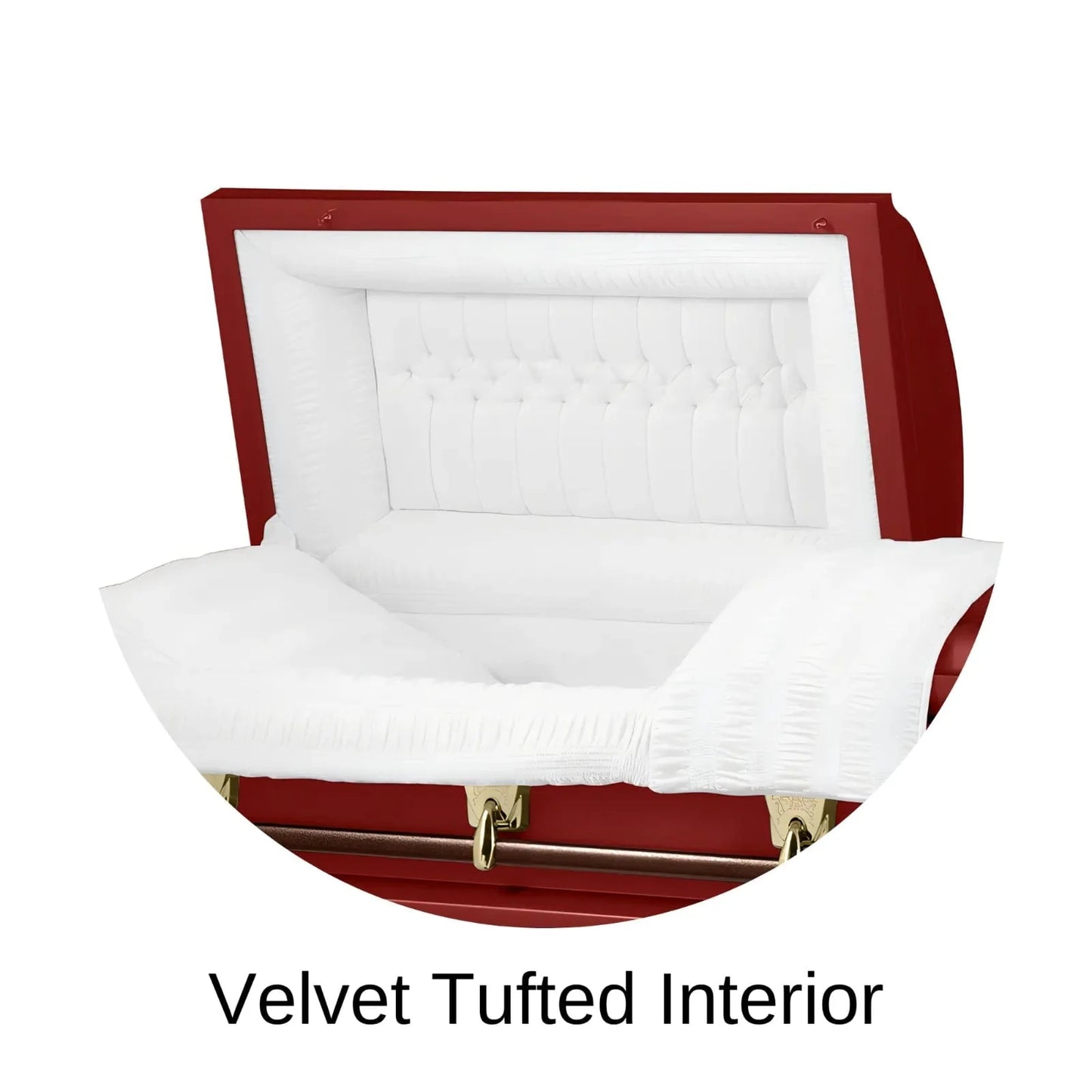 Velvet Tufted Head Panel Of Titan Cambridge Series Casket 