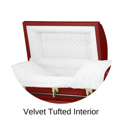 Velvet Tufted Head Panel Of Titan Cambridge Series Casket 