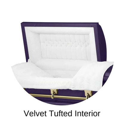 Velvet Tufted Head Panel Of Titan Cambridge Series Casket 