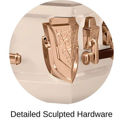 Detailed Sculpted Hardware Of Titan Cambridge Series Casket 