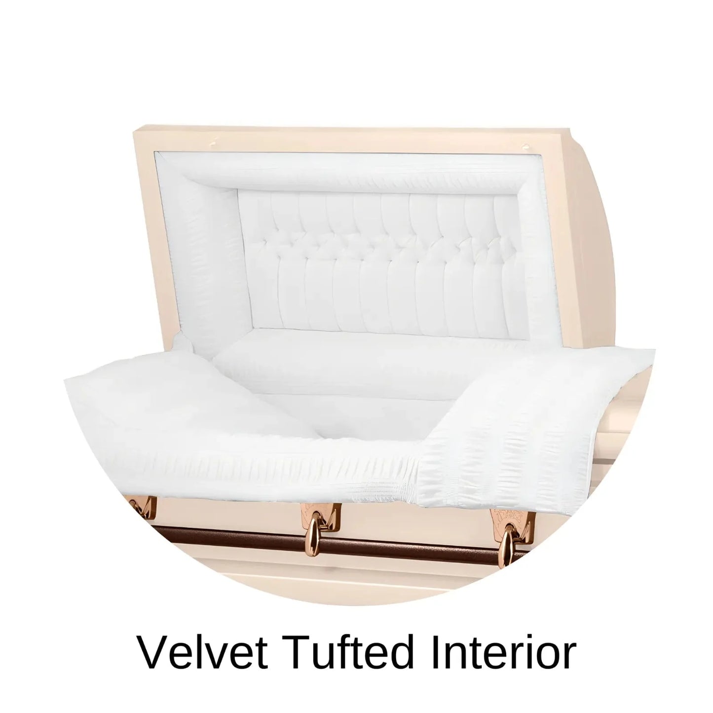 Velvet Tufted Head Panel Of Titan Cambridge Series Casket 