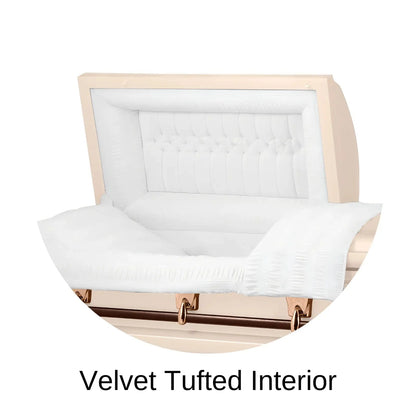 Velvet Tufted Head Panel Of Titan Cambridge Series Casket 