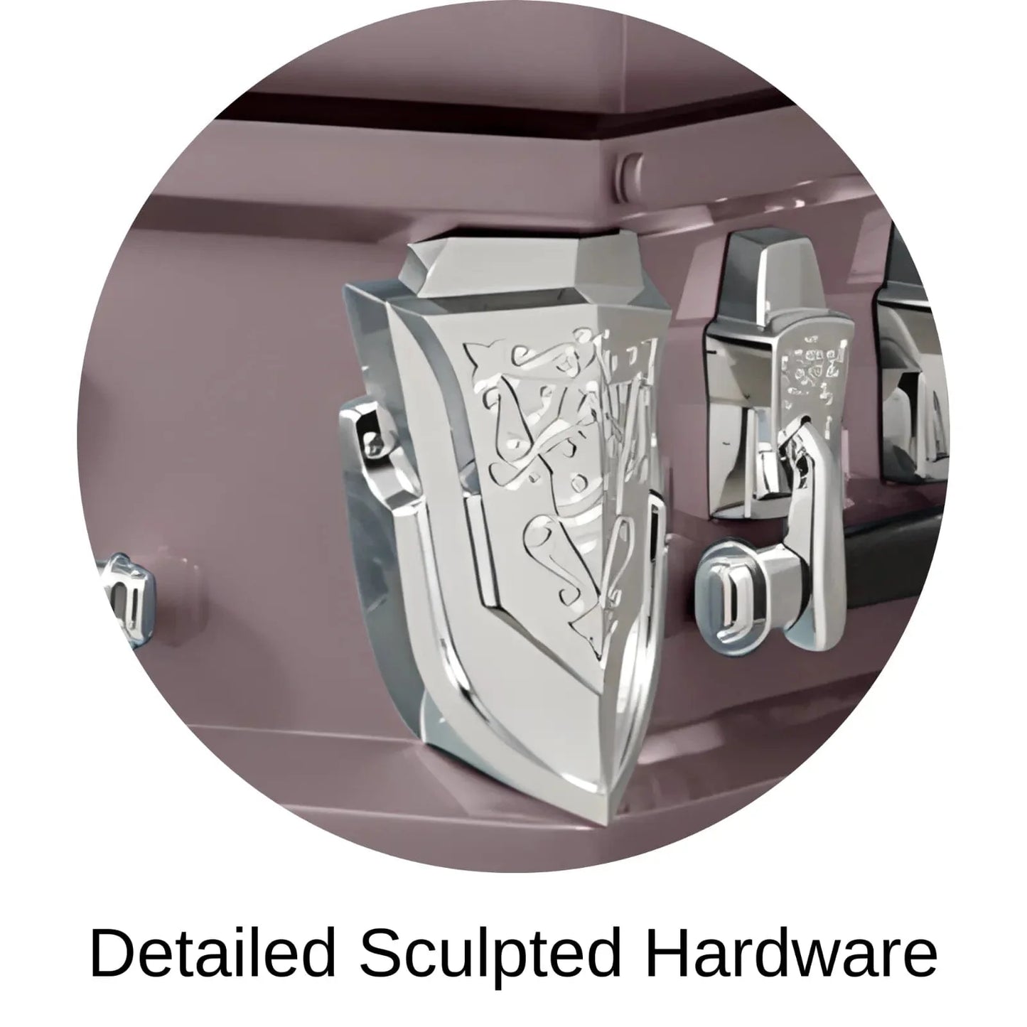 Detailed Sculpted Hardware Of Titan Cambridge Series Casket 