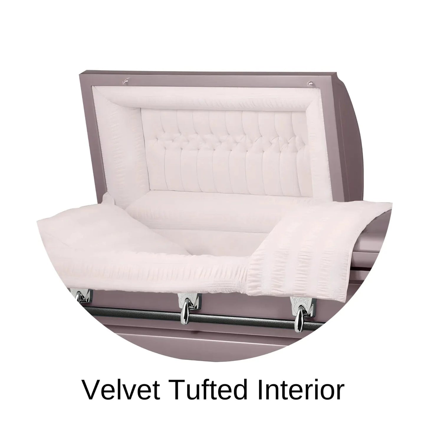 Velvet Tufted Head Panel Of Titan Cambridge Series Casket 