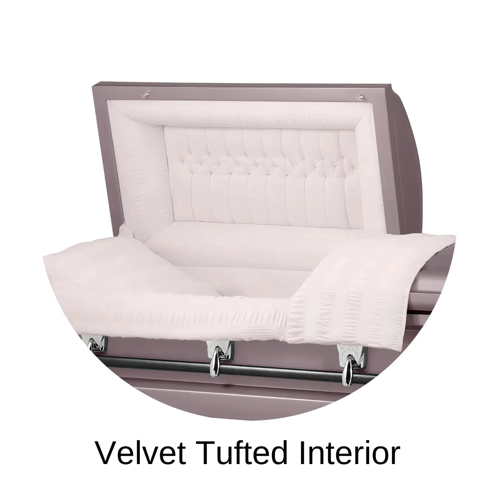 Velvet Tufted Head Panel Of Titan Cambridge Series Casket 