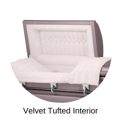 Velvet Tufted Head Panel Of Titan Cambridge Series Casket 