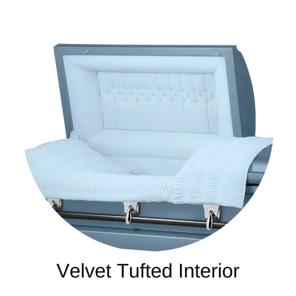 Velvet Tufted Head Panel Of Titan Cambridge Series Casket 
