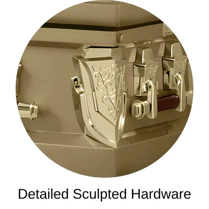 Detailed Sculpted Hardware Of Titan Cambridge Series Casket 