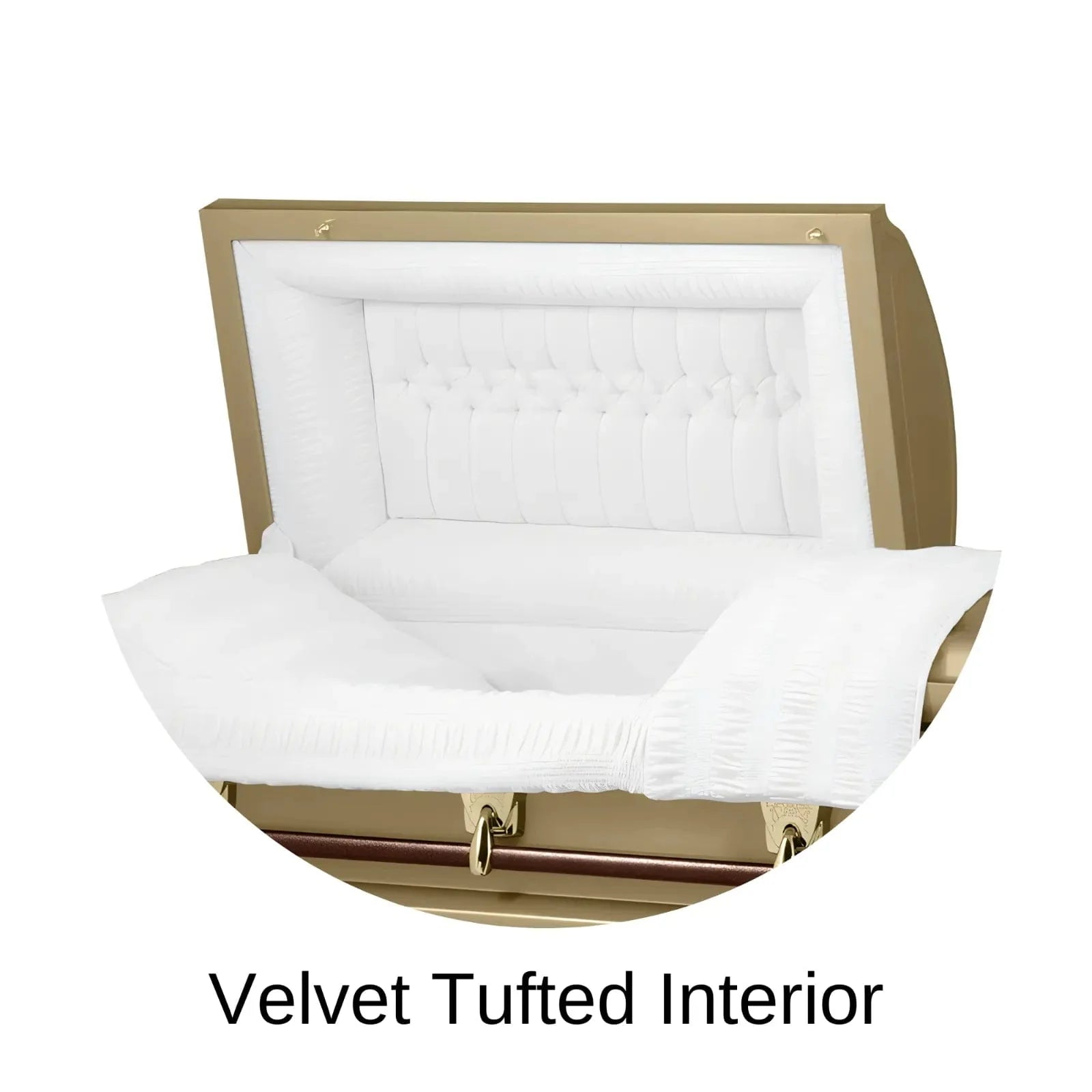 Velvet Tufted Head Panel Of Titan Cambridge Series Casket 
