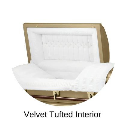 Velvet Tufted Head Panel Of Titan Cambridge Series Casket 
