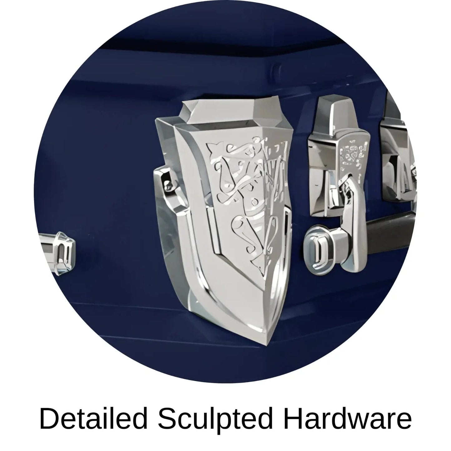 Detailed Sculpted Hardware Of Titan Cambridge Series Casket 