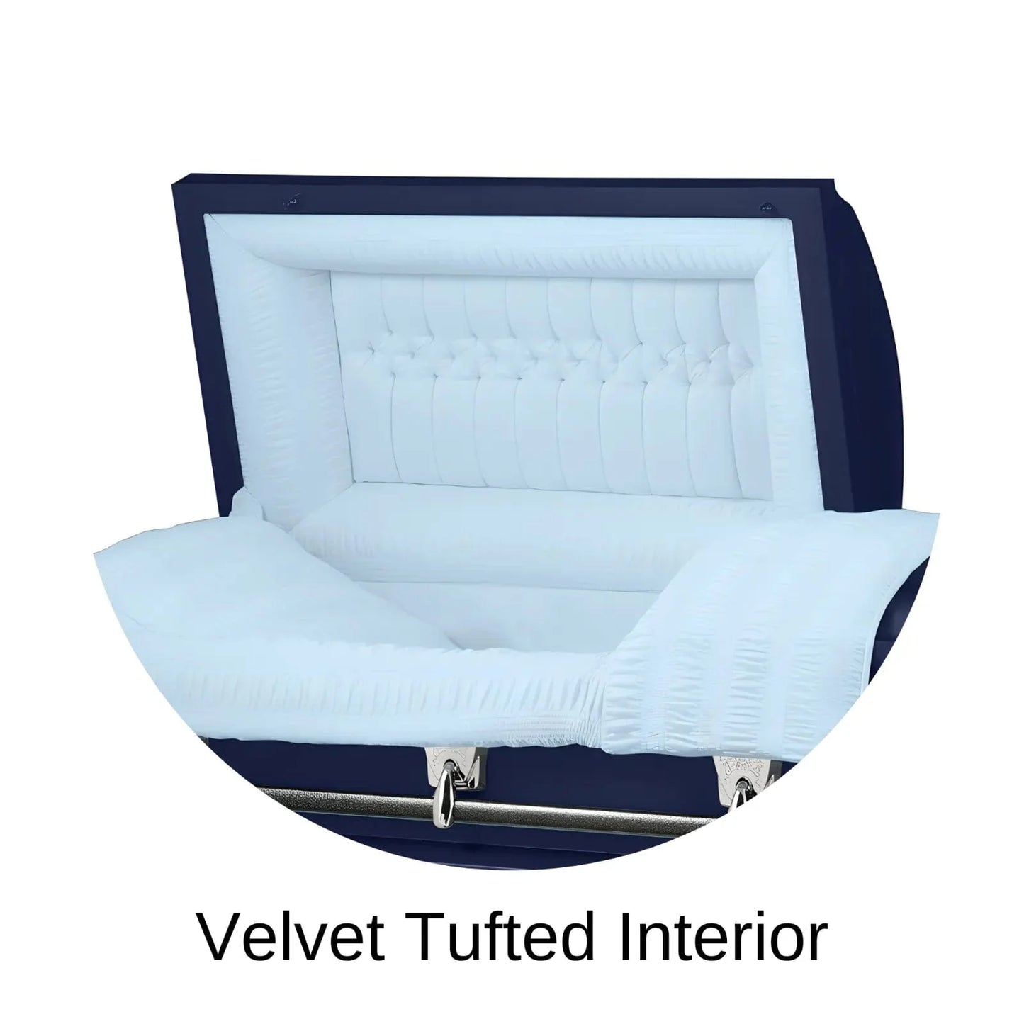 Velvet Tufted Head Panel Of Titan Cambridge Series Casket 