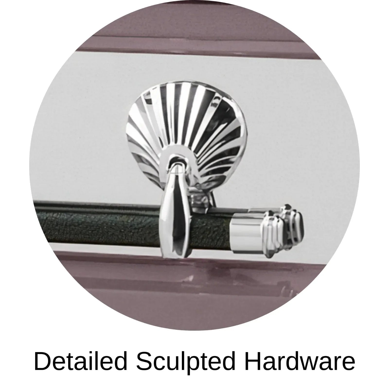 Detailed Sculpted Hardware Of Titan Reflection Series Casket 
