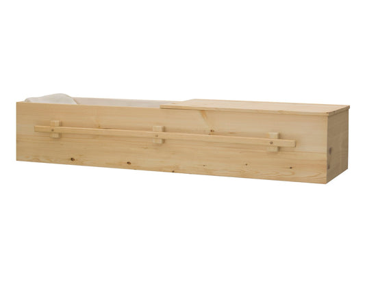 White Cotton Interior Upgrade for Pine Box Caskets