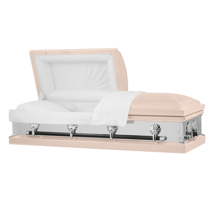 Reflections Series | Pink Steel Casket with White Interior - Titan Casket
