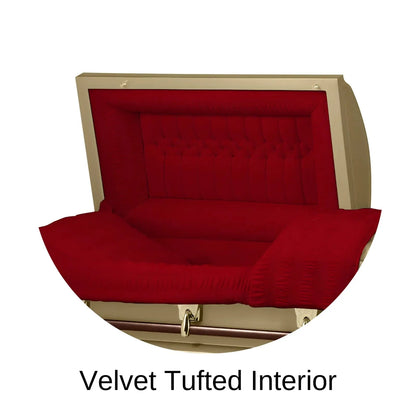 Velvet Tufted Head Panel Of Titan Cambridge Series Casket 
