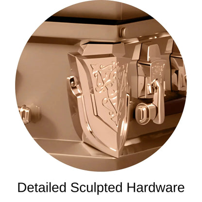 Detailed Sculpted Hardware Of Titan Cambridge Series Casket 