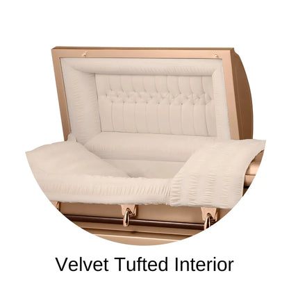 Velvet Tufted Head Panel Of Titan Cambridge Series Casket 